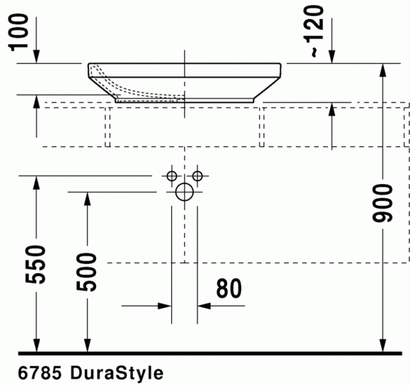Умывальник Duravit DuraStyle 60 см на столешницу (0349600000)