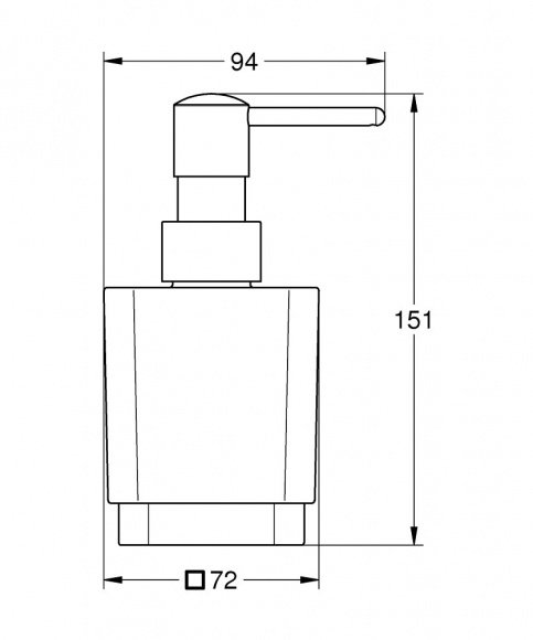 Дозатор жидкого мыла Grohe Selection Cube хром  (40805000)