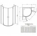 Душевая кабина Radaway Torrenta PDD 100x100 см графит (31620-01-05N) 120499
