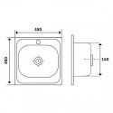Кухонная нержавеющая мойка одночашевая квадратная Imperial 4848 Decor 06 (IMP484806DEC) 102413