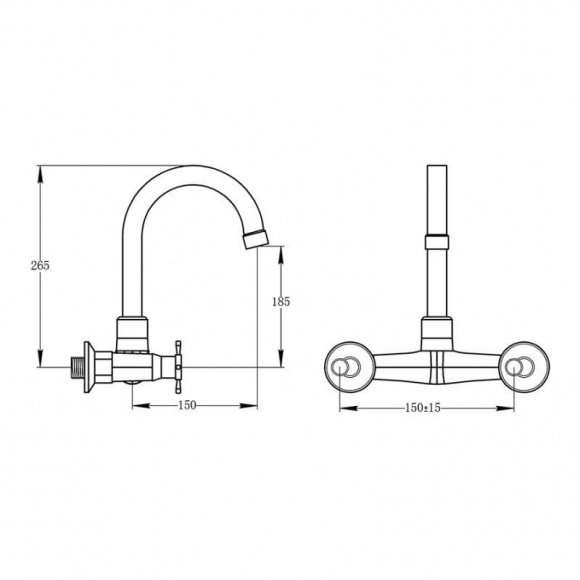 Смеситель кухонный Potato P4754-10  (POTP475410)