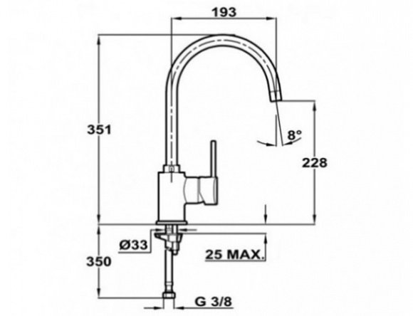 Смеситель кухонный Teka Alaior H (SP 995) черный металлик (55995020Q )