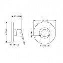 Наружная часть смесителя для душа Hansgrohe Focus E2 мини (31967000) 43574