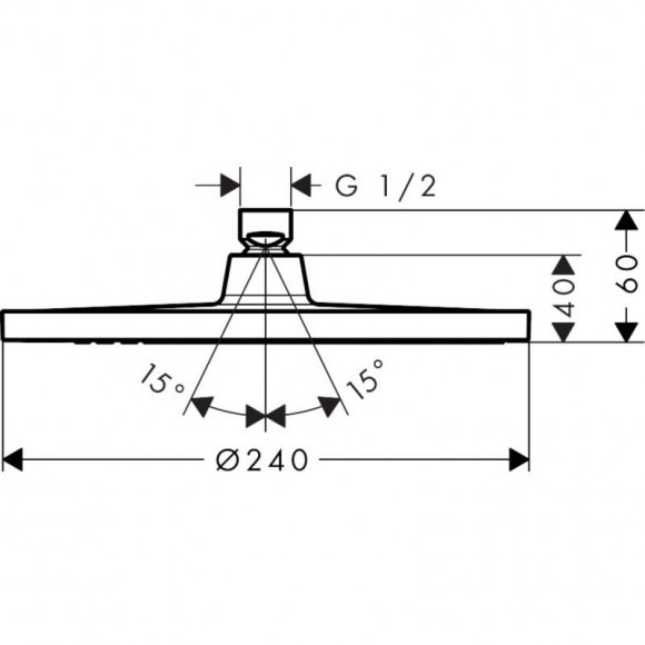 Верхний душ Hansgrohe Crometta S 240 1jet (26725000)