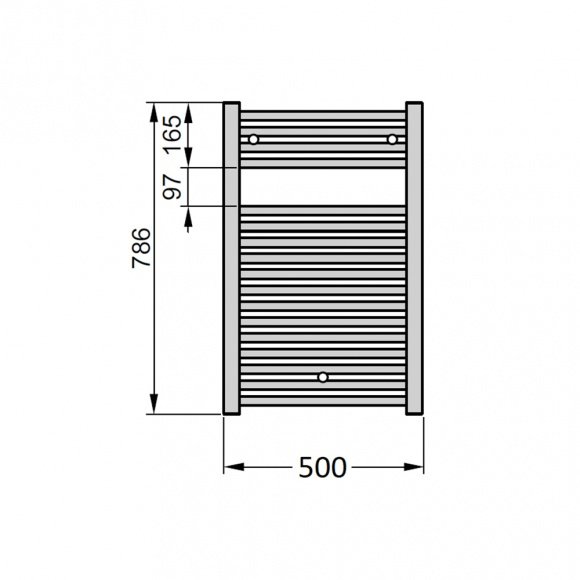Полотенцесушитель Zehnder Virando водяной для закрытых систем отопления (AB-080-050-9017)
