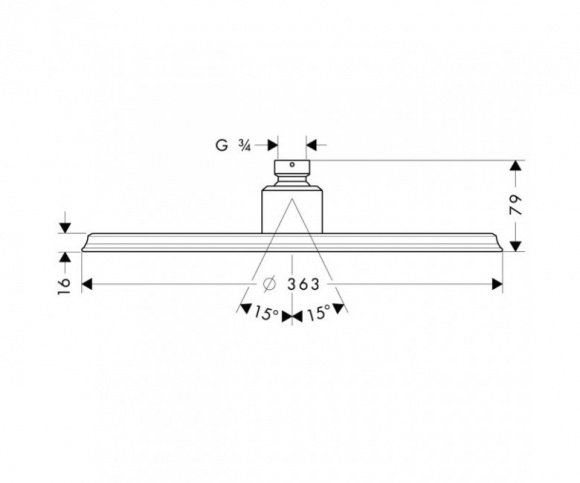 Верхний душ Hansgrohe Raindance Royale C Air (28435000)