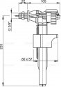 Впускной механизм для бачка Alcaplast A15P-3/8" (A15P-3/8") 18427