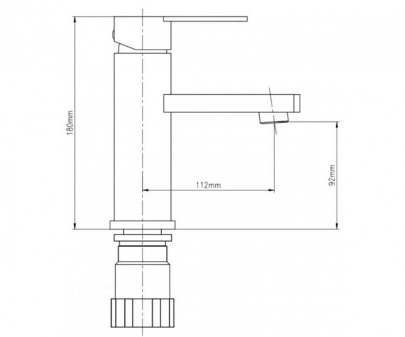 Смеситель для умывальника Cosh S-10-001F излив 112 мм  (CoshCRMS10001F)