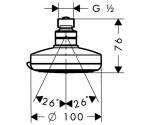 Верхний душ Hansgrohe Croma 100 Vario (27441000) 68849