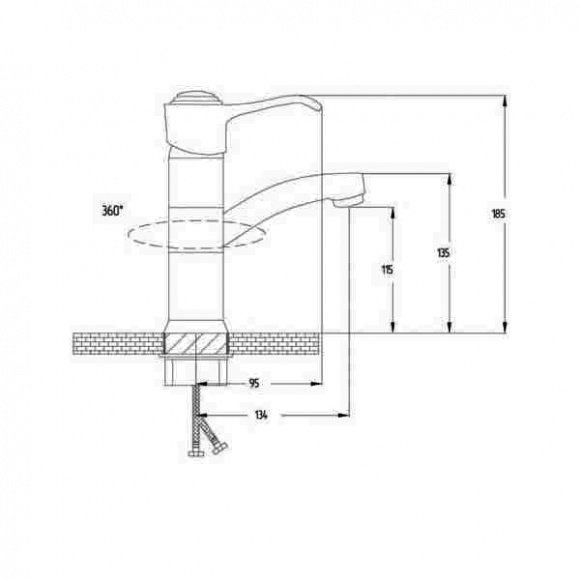 Смеситель кухонный Potato P4515-4  (POTP45154)