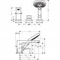 Смеситель для ванны Hansgrohe Metropol на 3 отверстия (74550000) 157163