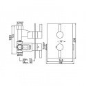 Смеситель для душа Jaquar Florentine скрытого монтажа НЧ+ВЧ термостатический (FLR-CHR-5651) 124797