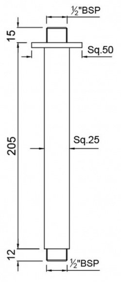 Держатель верхнего душа Jaquar 200 мм (SHA-CHR-457L200)