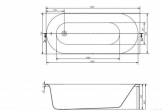 Ванна акриловая Cersanit Mito Red 160x70 прямоугольная + ножки (AZBR1000663610) 75825