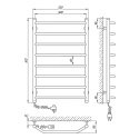 Полотенцесушитель электрический Laris Виктория П8 500х800 подключение слева (73207076) 94456