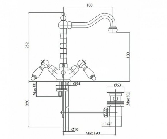 Смеситель для умывальника Bianchi First (LVBFRS1036026IAVOT)