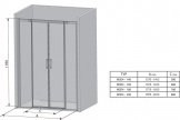 Душевые двери Ravak Matrix 140 см MSD4-140 белый transparent 197157