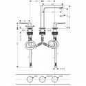 Смеситель для умывальника Hansgrohe Metropol 160 на 3 отверстия (32515000) 154437