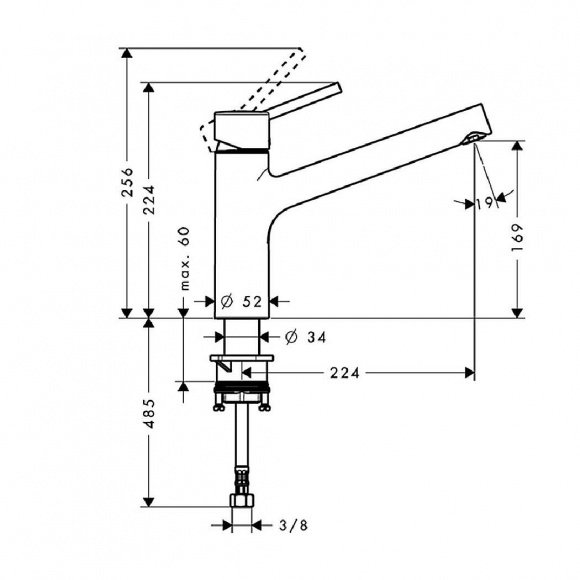 Смеситель кухонный Hansgrohe Talis S (32851000)