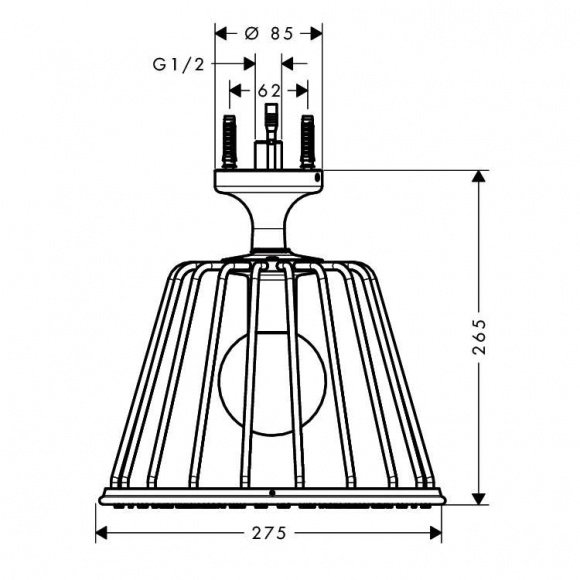 Верхний душ Hansgrohe Axor Lampshower (26032000)