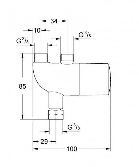 Смеситель для умывальника Grohe Grohtherm Micro термостатический  (34487000)