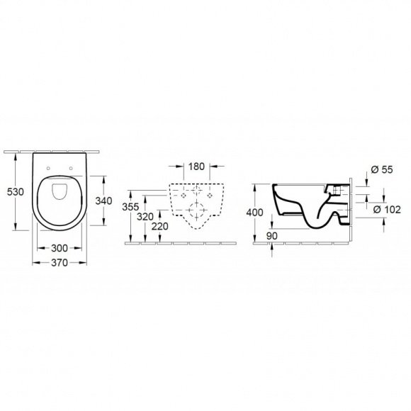 Унитаз подвесной Villeroy&Boch Avento Rimless безободковый (5656R001)