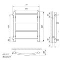 Полотенцесушитель водяной Laris Классик П4 450х500 мц 400 боковое подключение (71207276) 94893