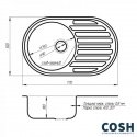 Кухонная мойка из нержавеющей стали Cosh 7108-D08 D?cor (Cosh7108D08) 101667