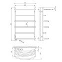 Полотенцесушитель электрический Laris Еврофлеш П6 500х800 с полкой подключение слева (73207412) 95663