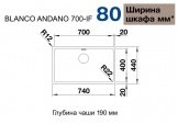 Кухонная мойка Blanco Andano 700-IF зеркальная полировка (522969) 6740