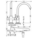 Смеситель кухонный Tres Kitchen с фильтрацией воды (3035501) 187625