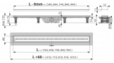 Душевой трап Alcaplast APZ9 550 мм (APZ9-550m) 34136