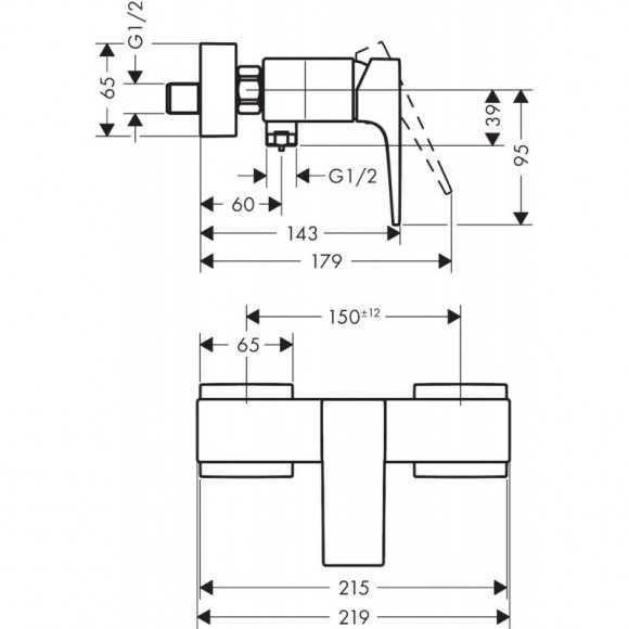 Смеситель для душа Hansgrohe Metropol (32560140)