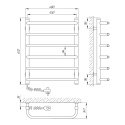 Полотенцесушитель электрический Laris Стандарт П6 450х600 подключение слева (73207084) 95483