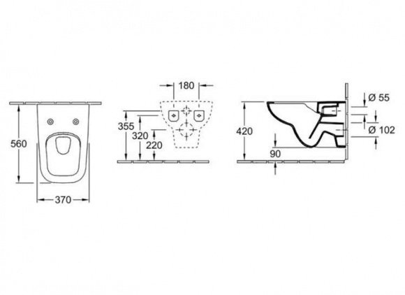 Унитаз подвесной Villeroy&Boch Joyce Rimless Duroplast Soft Close (5607R201)