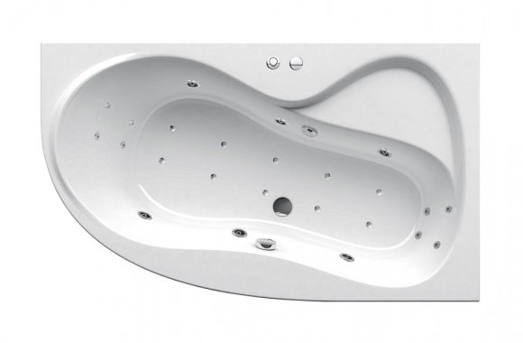 Гидромассажная ванна Ванна ROSA 95 R 160х95 Beauty Base белый (GMSR1347)