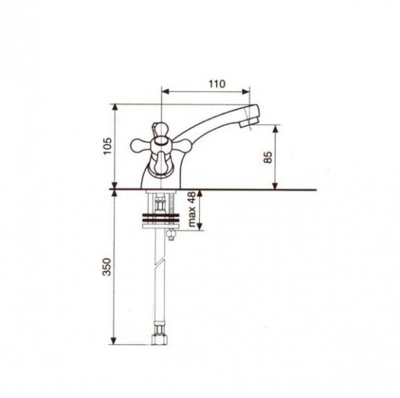 Смеситель для умывальника EMMEVI DECO classic (CR12013 PTC)