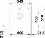 Кухонная мойка Blanco Subline 500-IF/A Silgranit белый (524112) 2630