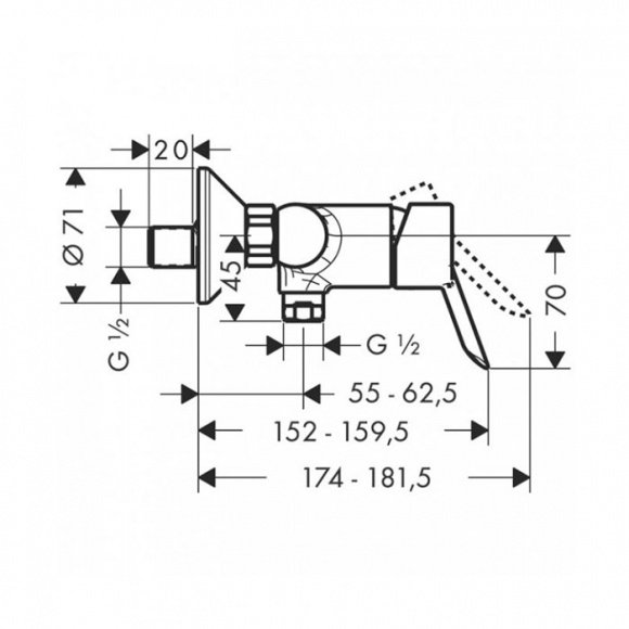 Смеситель для душа Hansgrohe Focus S (31762000)