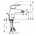 Смеситель для биде Hansgrohe Logis хром (71204000) 92837