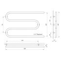 Полотенцесушитель водяной Laris Змеевик 30 РС3 800х500 1/2'' (71207216) 95989