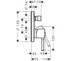 Наружная часть смесителя для душа Hansgrohe Talis Classic (14145000) 72544