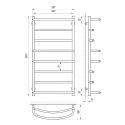 Полотенцесушитель электрический Laris Еврофлеш П8 500х1000 подключение слева (74100017) 95653