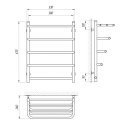 Полотенцесушитель водяной Laris Стандарт П5 500х660 с полкой (71207570) 95543