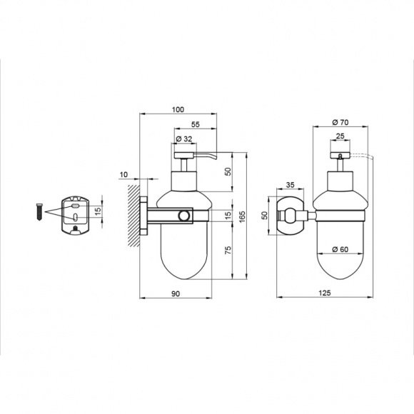 Дозатор жидкого мыла Q-Tap Liberty ORO 1152  (QTLIBORO1152)