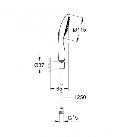 Душевой гарнитур Grohe Power&Soul 115 (27839000)