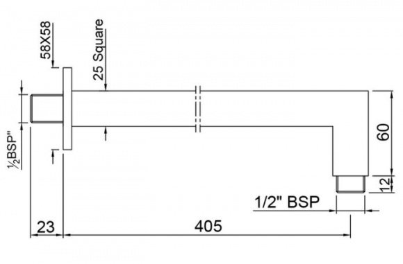 Держатель верхнего душа Jaquar 400 мм (SHA-CHR-455L400)