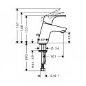 Смеситель для умывальника Hansgrohe Focus (31738000) 153939