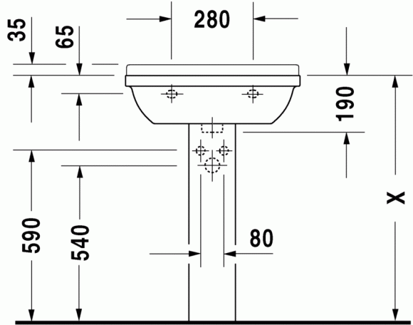 Умывальник Duravit Starck 3 60 cм (0300600000)