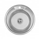 Кухонная нержавеющая мойка круглая Imperial 490-A Satin 08 (IMP490ASAT) 102455